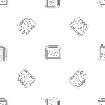 Vintage toaster pattern seamless vector イラスト素材
