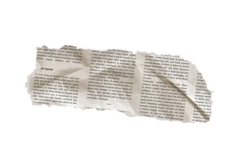 Vintage torn newspaper note vector piece. Features ripped article texture for Stock Illustration