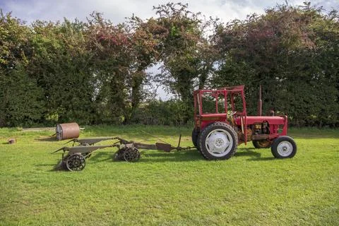 Vintage Tractor. Stock Photos