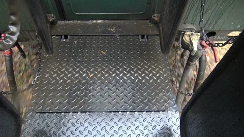 Vintage train between the wagons Stock Footage 101175077