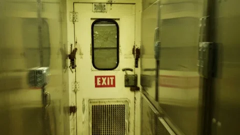 Vintage Train Hallway Stock Footage 115707671