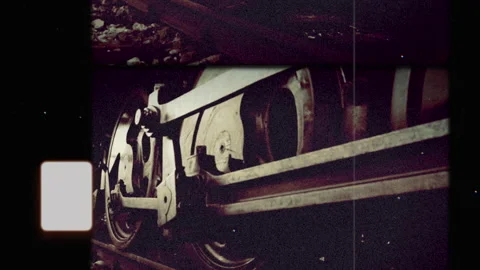 Vintage Train Wheels in Motion, capturing timeless beauty and the power of Video stock 289921180