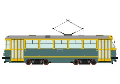 Vintage tram Stock Illustration