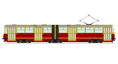 Vintage tram Stock Illustration