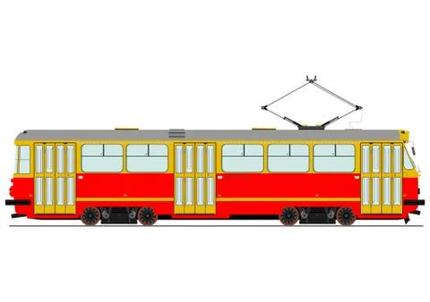Vintage tram Stock Illustration