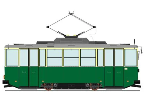 Vintage tram Illustrazione stock
