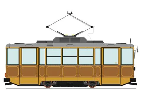 Vintage tram Stock Illustration