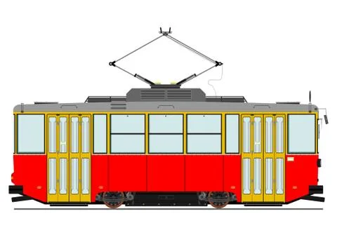 Vintage tram Stock Illustration