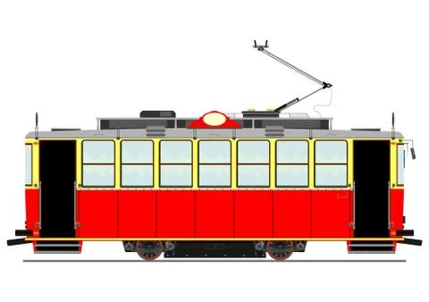 Vintage tram Stock Illustration