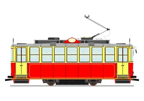 Vintage tram Stock Illustration