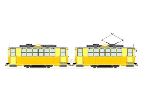 Vintage tram Stock Illustration