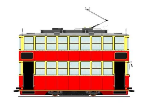 Vintage tram Stock Illustration