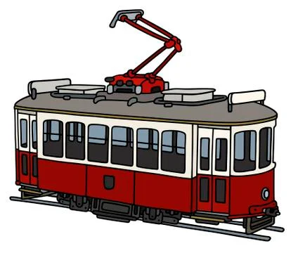 Vintage tramway Stock Illustration