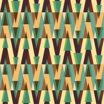Vintage triangle seamless pattern Illustrazione stock