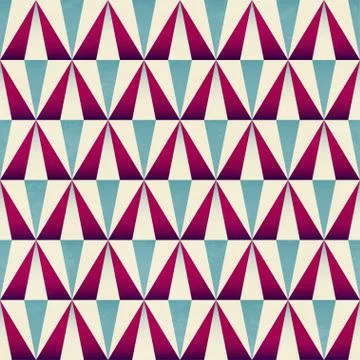 Vintage triangle seamless pattern Stock Illustration