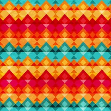Vintage triangle seamless pattern Illustrazione stock