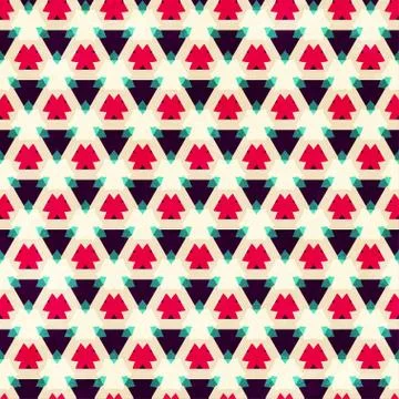Vintage triangle seamless pattern Stock Illustration