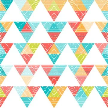 Vintage triangle seamless pattern Illustrazione stock