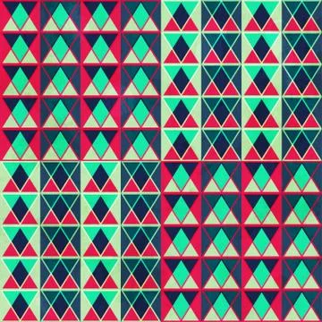 Vintage triangles seamless pattern Stock Illustration