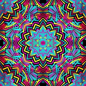 Vintage tribal seamless pattern vector illustration Stock Illustration