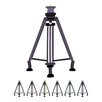 Vintage tripod camera vector cartoon graphic Stock Illustration