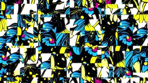 Vintage Tropical Pattern – Motion Animation Loop Video stock 306394455