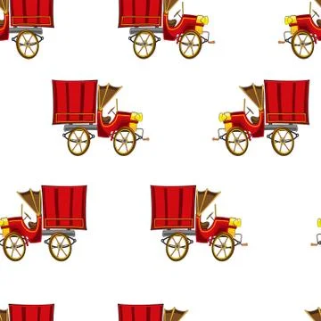 Vintage truck seamless vector pattern Stock-Illustration