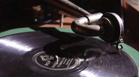 Vintage Turntable Stock Footage 32970703