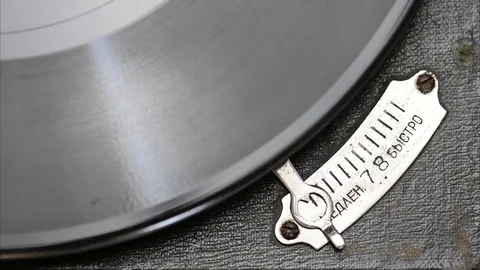 Vintage turntable vinyl record player Stock Footage 74634638