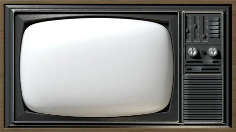 Vintage tv flat Stock Illustration