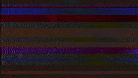 Vintage TV Glitch Video Loop with Bad Signal Interference imitation, noise Stock Footage 254354472