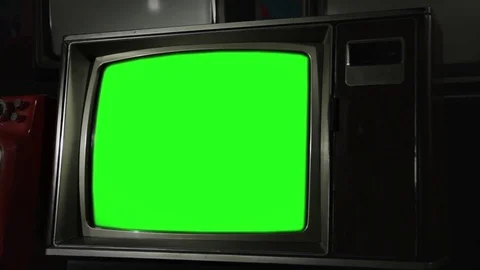 Old Tv Green Screen Stock Video Footage | Royalty Free Old Tv Green ...