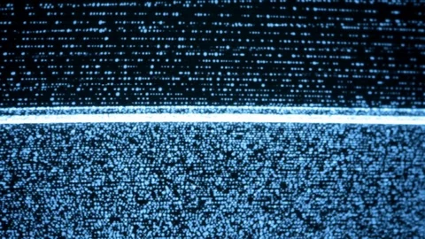 Vintage tv noise pattern on a screen Stock Footage 87096798