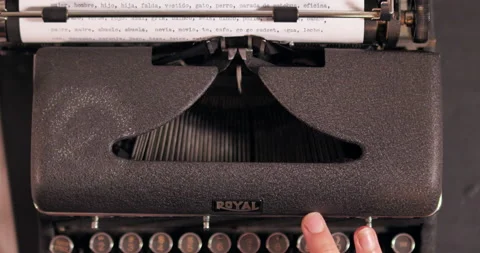Vintage typewrite is used to write. Stock Footage 141231765
