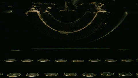 Vintage typewriter dolly back Stock Footage 150389186