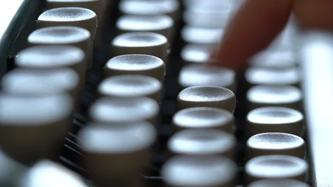 Vintage typewriter Video stock 123061413