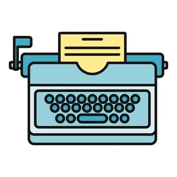 Vintage typewriter icon representing writing and journalism Stock Illustration