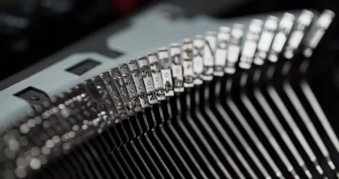 Vintage Typewriter Keys Close-Up 動画素材 308367562