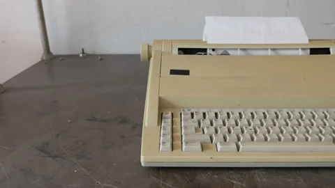 Vintage Typewriter Machine Stock Footage 129695439