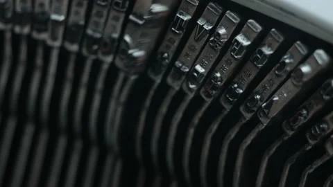 Vintage typewriter machine Stock Footage 230167925
