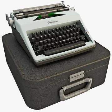 Vintage Typewriter Olympia 1964 Set 3D Model