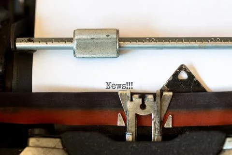Vintage typewriter with a text Stock Photos