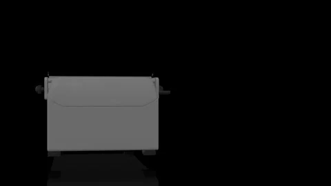 Vintage Typewriter turns on itself Stock Footage 253362451