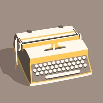 Vintage typewriter. Vector illustration. Isolated background Stock Illustration