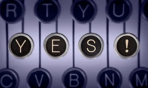 Vintage typewriter yes! Stock Illustration