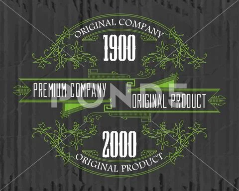 Vintage Typographic Label Premium