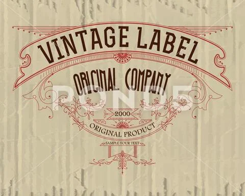 Vintage Typographic Label Premium