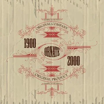 Vintage typographic label premium Stock Illustration