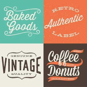 Vintage Typographic Labels Stock Illustration