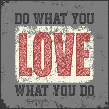 Vintage typographical poster. Stock Illustration